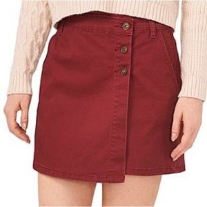 NWT $78 Chelsea & Violet
Asymmetrical Hem Pocketed Suede Denim Mini Skirt